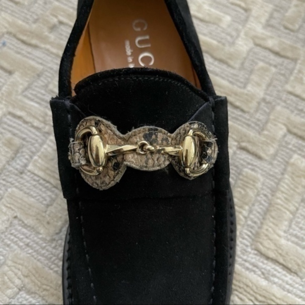 Gucci Mens Suede Horsebit Loafers - Picture 6 of 13
